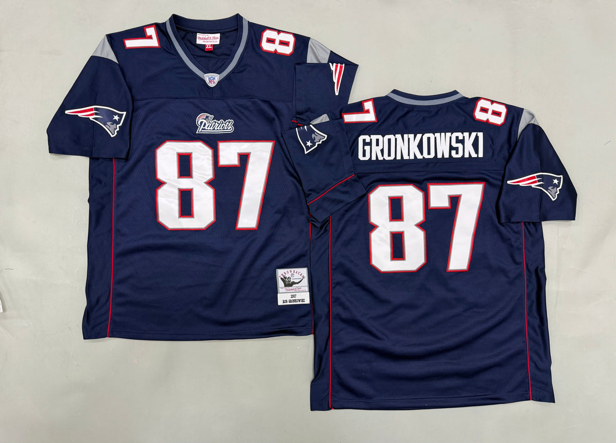 Mens Rob Gronkowski#87 New England Patriots Vintage Throwback Jersey