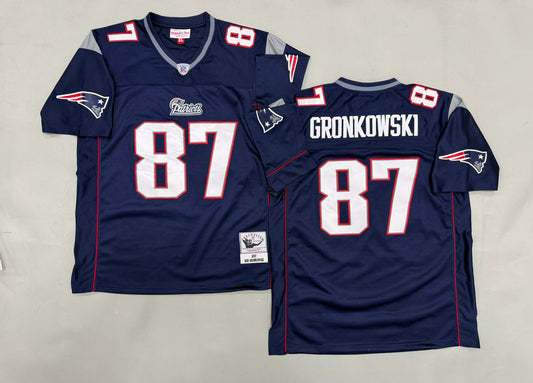 Mens Rob Gronkowski#87 New England Patriots Vintage Throwback Jersey