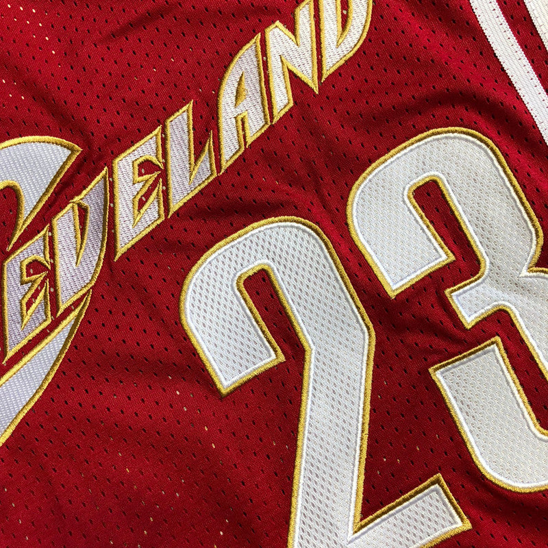 Cleveland Cavaliers LeBron James #23 red Throwback Jersey - Dense Embroidery
