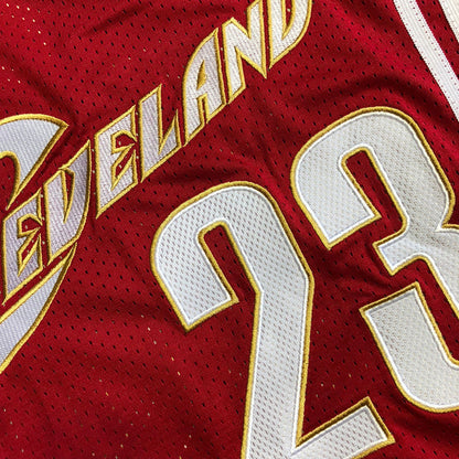 Cleveland Cavaliers LeBron James #23 red Throwback Jersey - Dense Embroidery