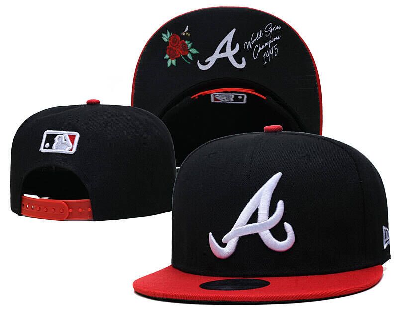 Atlanta Braves Black Snapback Cap