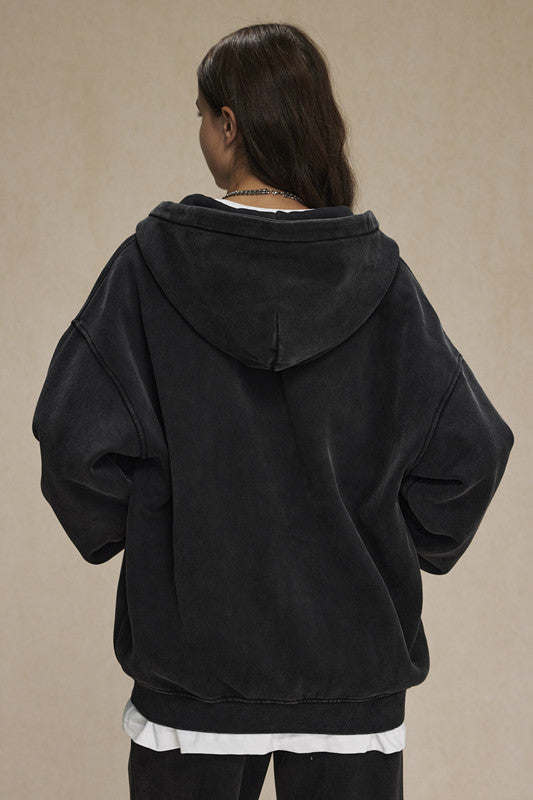 360GSM Washed Fleece Zipper Jacket