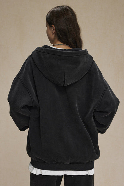 360GSM Washed Fleece Zipper Jacket