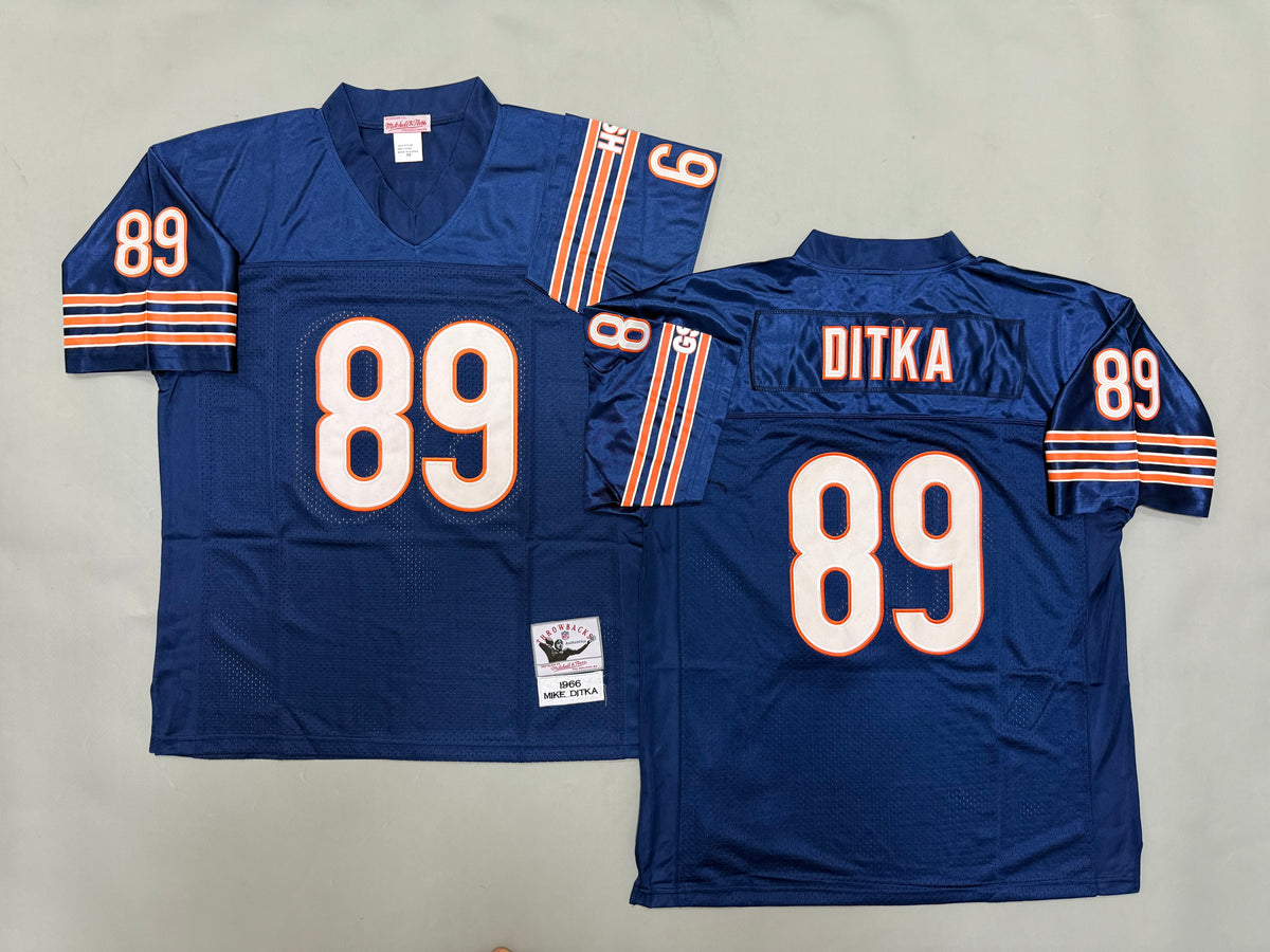 Mens Mike Ditka #89 Chicago Bears Blue 1966 Vintage Throwback Jersey
