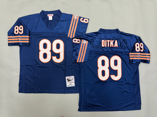 Mens Mike Ditka #89 Chicago Bears Blue 1966 Vintage Throwback Jersey