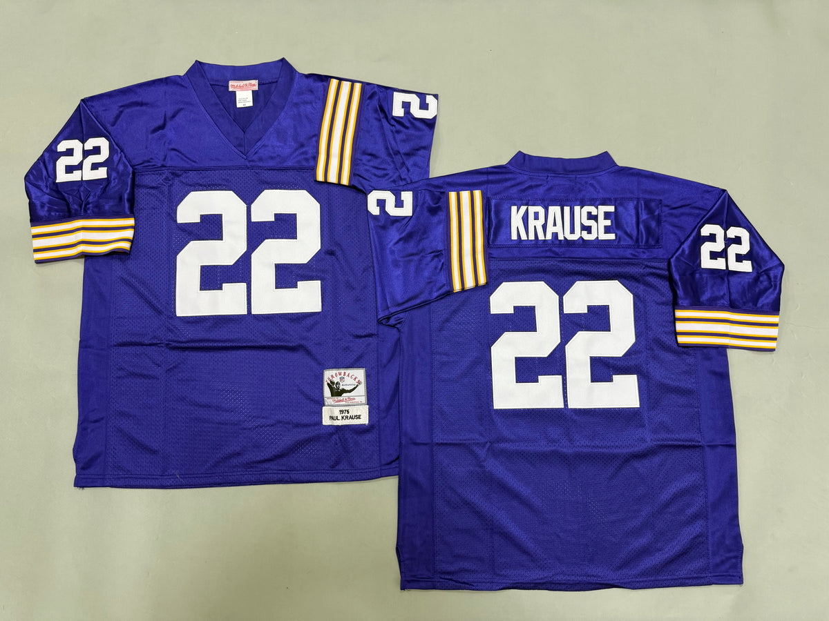 Mens Paul Krause#22 Minnesota Vikings Vintage Throwback Jersey