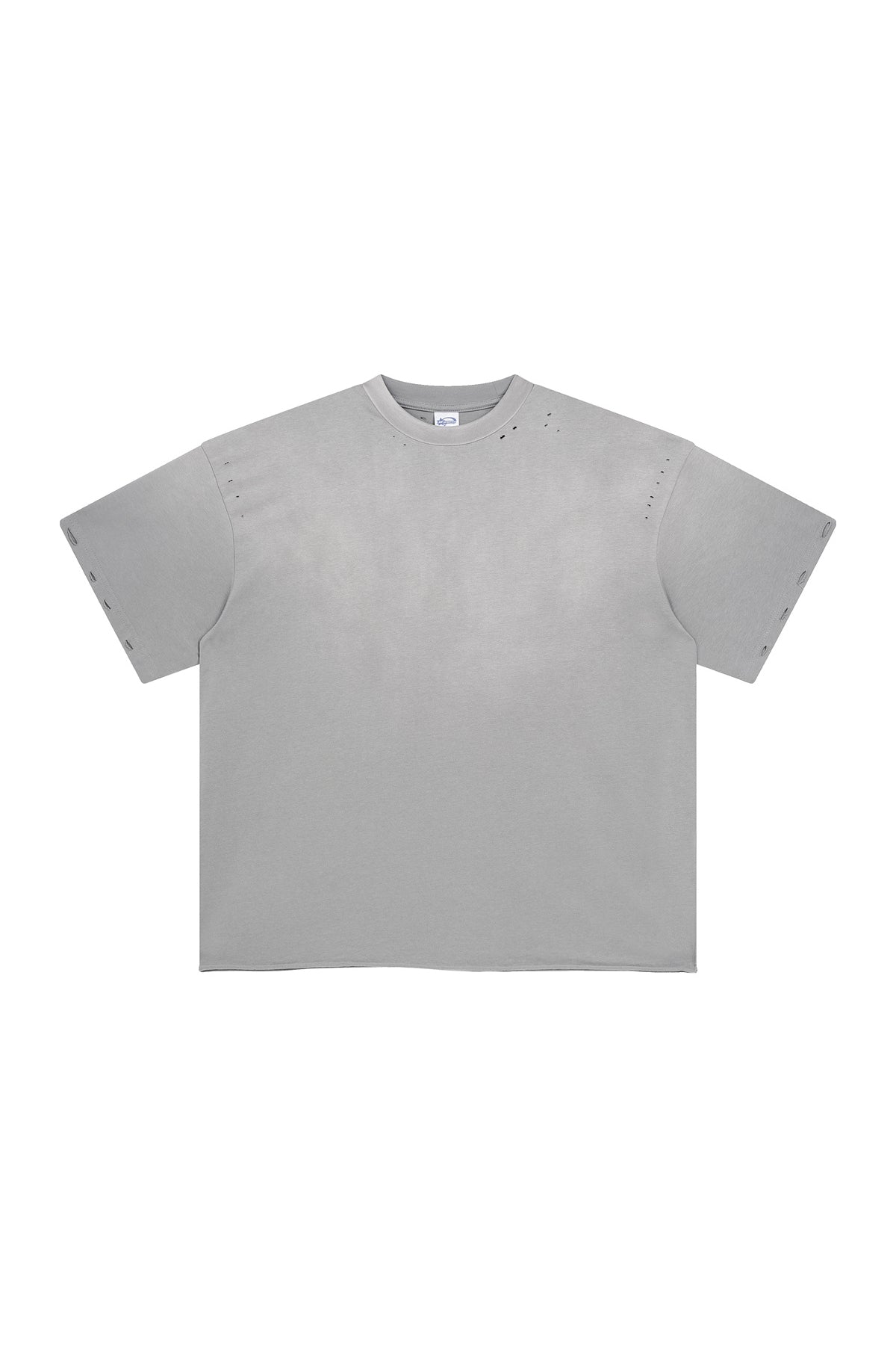 250GSM Gradient Spray Washed Distressed Tee