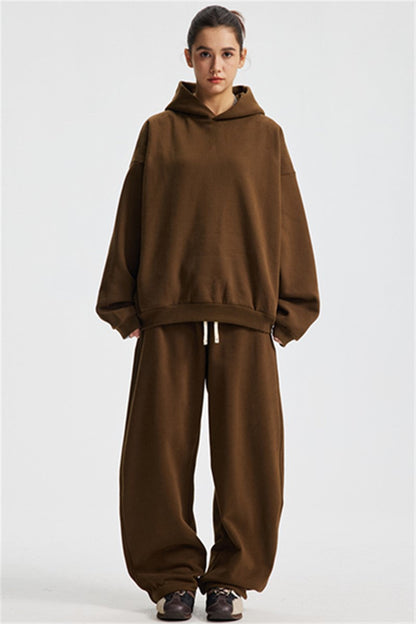 430GSM Boxy Fit Fleece Solid Color Hoodie
