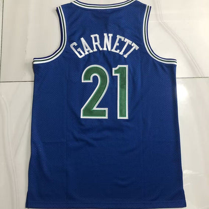 Minnesota Timberwolves Kevin Garnett #21 1995-96 Throwback Jersey - Dense Embroidery