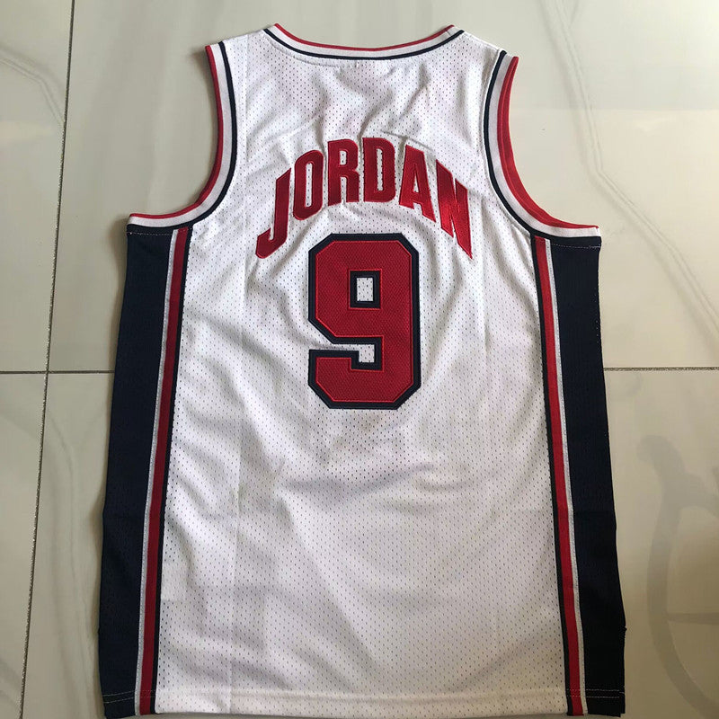 Dream Team Michael Jordan #9  Throwback Jersey - Dense Embroidery