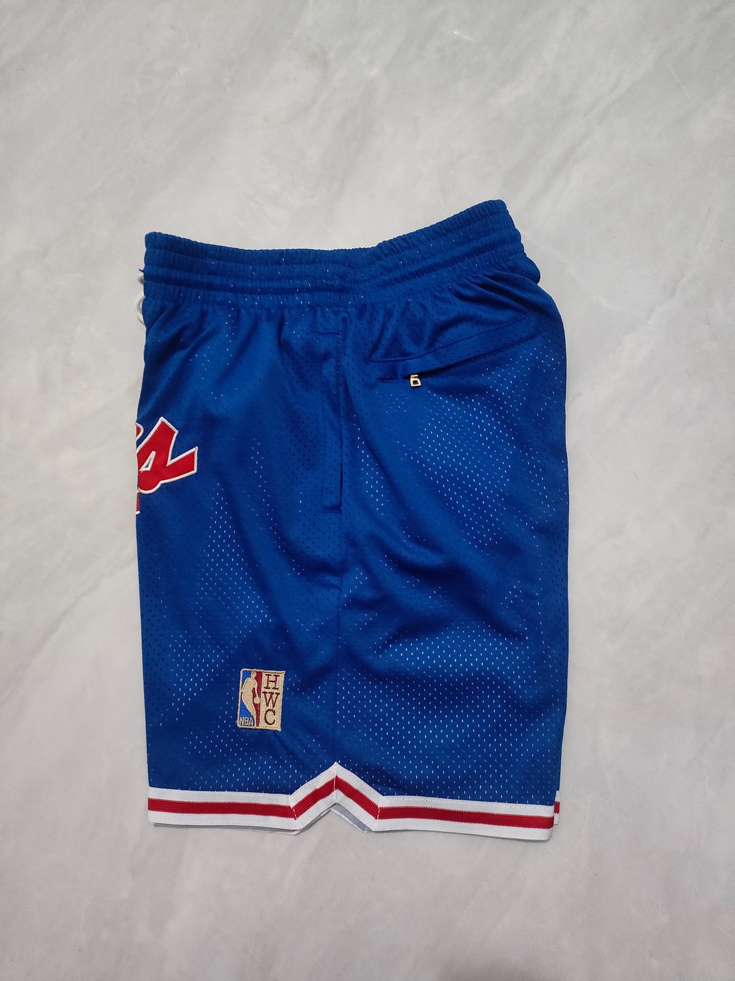 Philadelphia 76ers Blue Retro Pocket Shorts