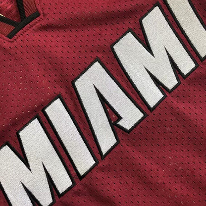 Miami Heat Dwyane Wade #3 Jujube red 2005 Throwback Jersey - Dense Embroidery