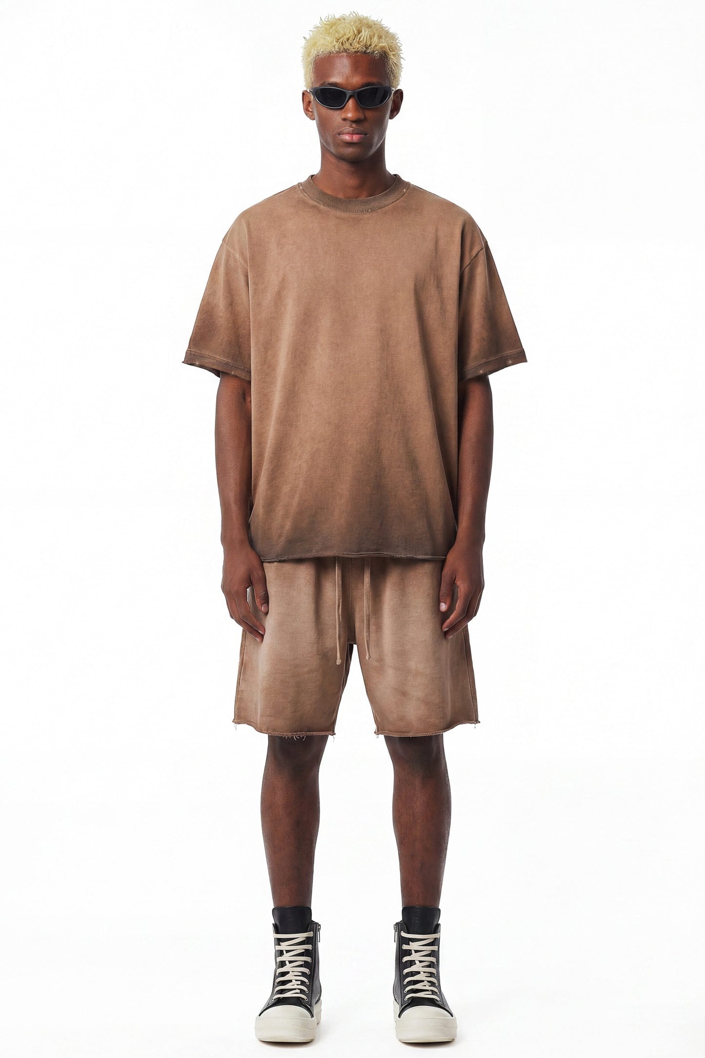320GSM Distressed Sun Fade Shorts