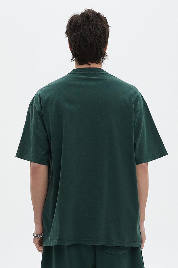 250GSM Pigment Dyed Washed Tee