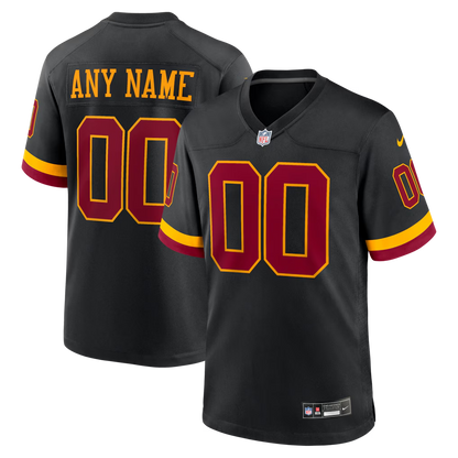 Custom Washington Commanders Black Game Jersey