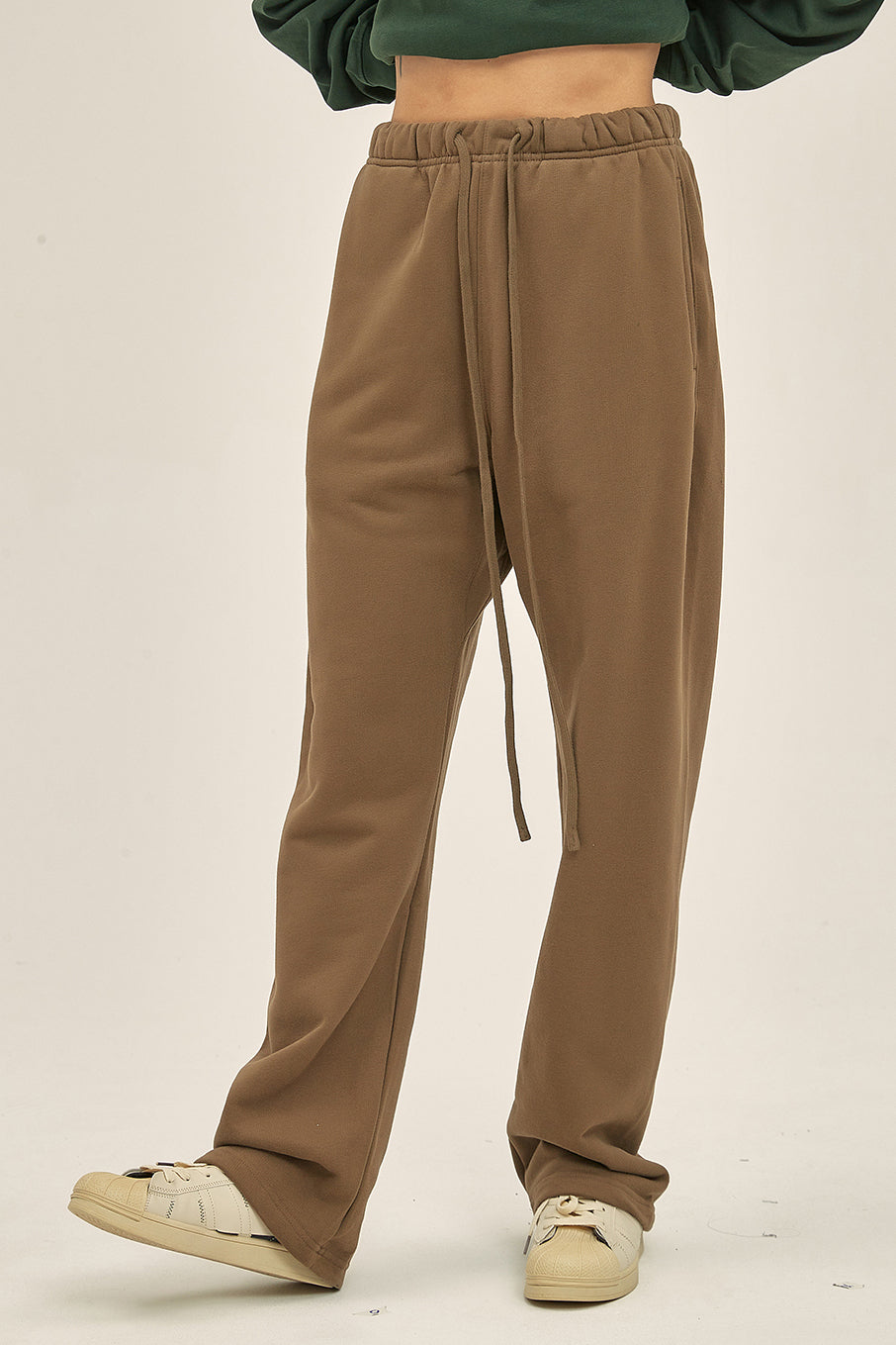 365GSM Relaxed Solid Color Fleece Sweatpants