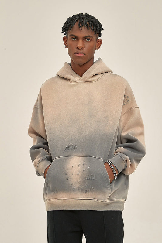360GSM Sun Fade Distressed Washed Hoodie