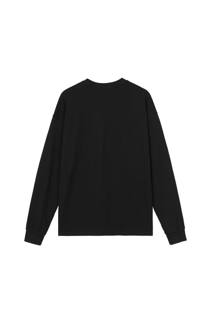 310GSM Pigment Dyed Washed Long Sleeve Crew