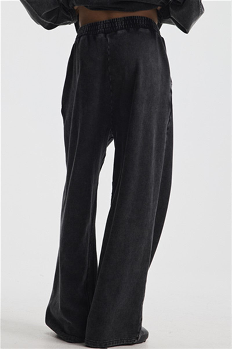 380GSM Wide Leg Washed Sweatpants