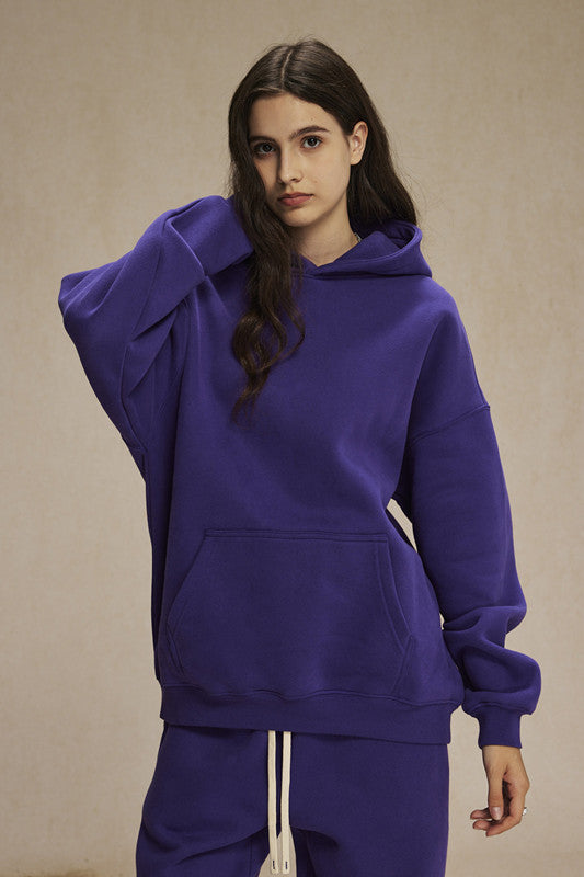 350GSM Fleece Solid Color Hoodie