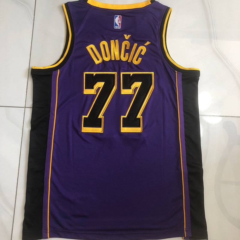 Los Angeles Lakers Luka Dončić #77 Announcement Version Jersey -  Dense Embroidery