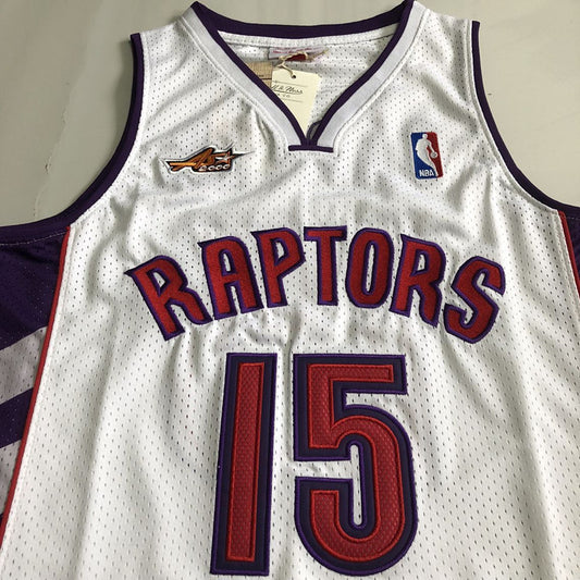 Toronto Raptors Vince Carter #15 White Throwback Jersey - Dense Embroidery