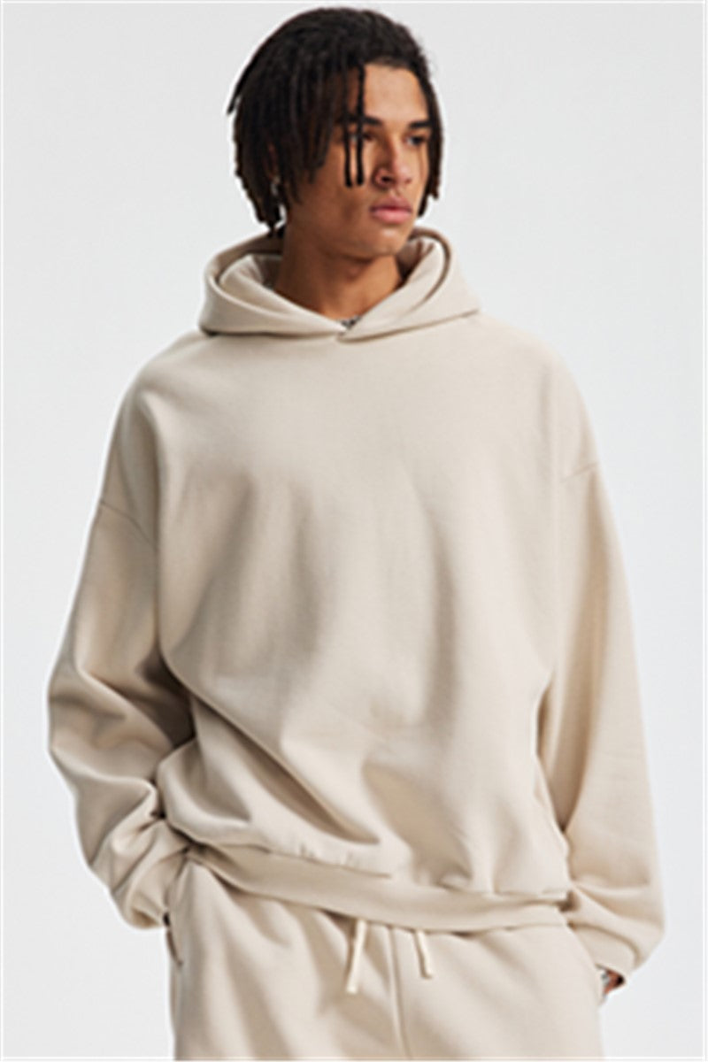 430GSM Boxy Fit Fleece Solid Color Hoodie