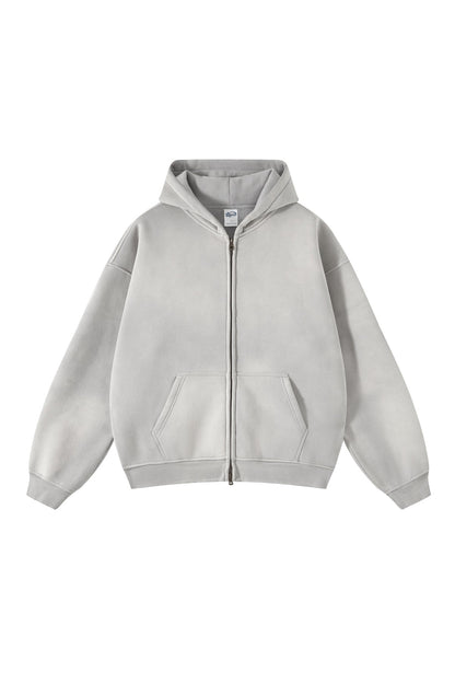 360GSM Washed Fleece Zipper Jacket