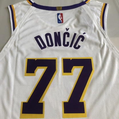 Los Angeles Lakers Luka Dončić #77 White Player Edition - Hot pressing
