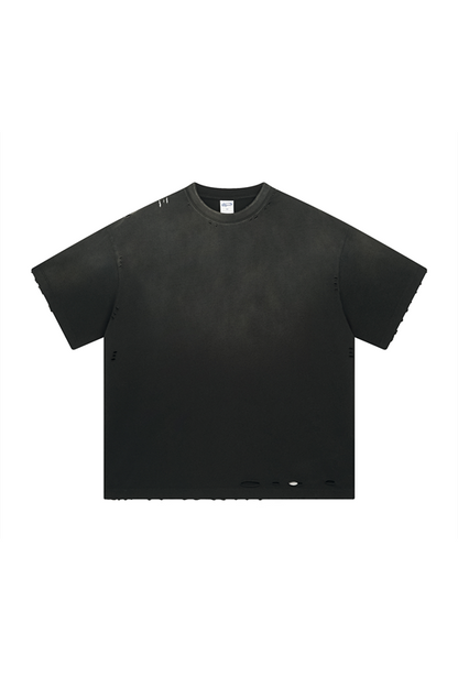 250GSM Gradient Sprayed Distressed Tee
