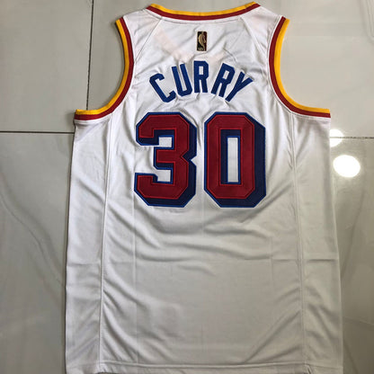 Golden State Warriors Stephen Curry #30 white Throwback Jersey -  Dense Embroidery