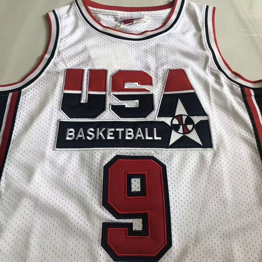 Dream Team Michael Jordan #9  Throwback Jersey - Dense Embroidery