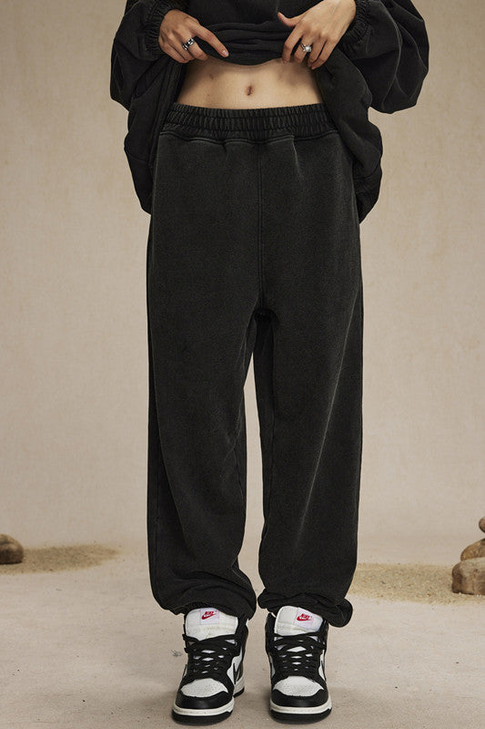 450GSM Dirty Effect Washed Out Sweatpants