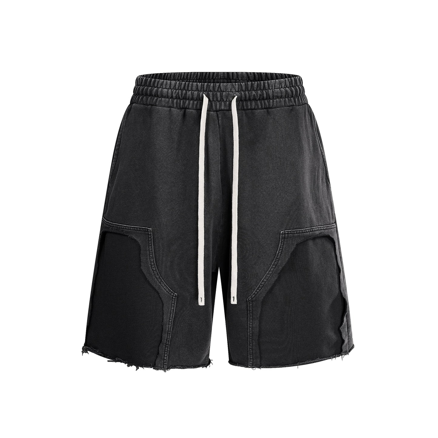 380GSM Distressed Patchwork Washed Short