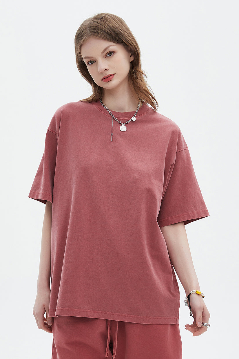 250GSM Pigment Dyed Washed Tee
