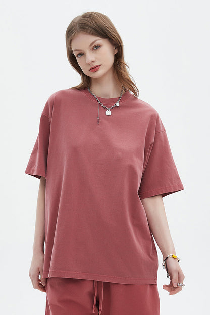 250GSM Pigment Dyed Washed Tee