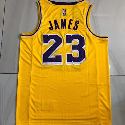 Los Angeles Lakers Bronny James #23 yellow Throwback Jersey - Dense Embroidery