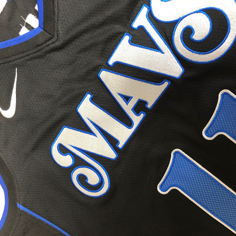 Dallas Mavericks Kyrie Irving #11 Urban Black Throwback Jersey - Dense Embroidery