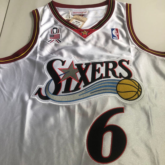 All-Star Allen Ezail Iverson #6 White Throwback Jersey - Dense Embroidery