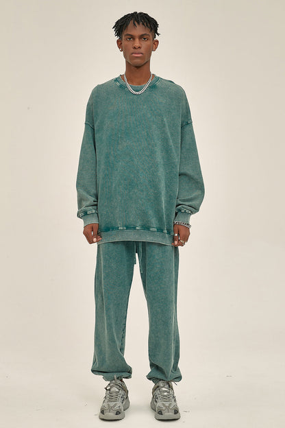 100% Cotton 420GSM Washed Sweatpants