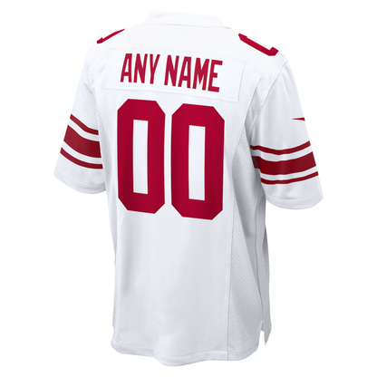 Custom New York Giants White Game Jersey