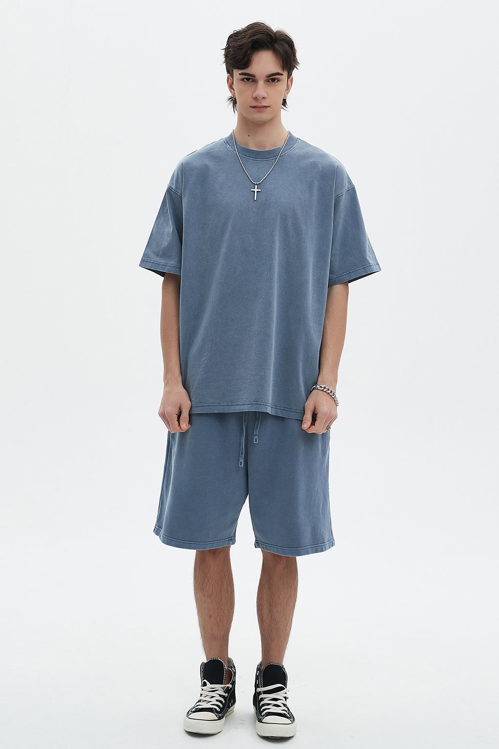 250GSM Pigment Dyed Washed Tee