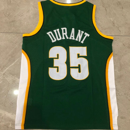 Seattle SuperSonics Kevin Durant #35 Throwback Jersey - Dense Embroidery