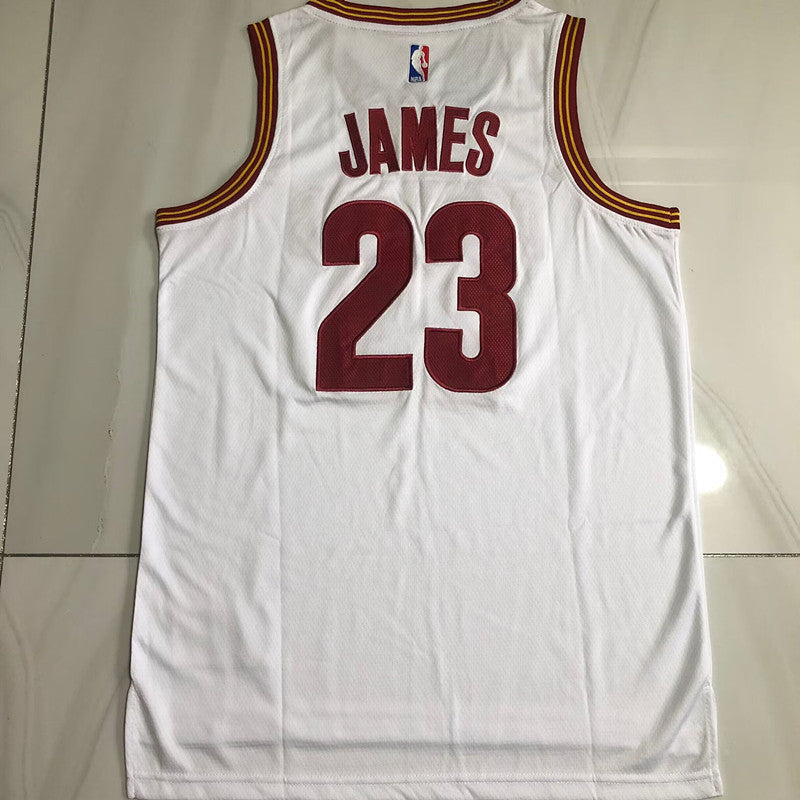 Cleveland Cavaliers LeBron James #23 white Throwback Jersey - Dense Embroidery
