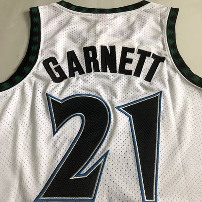 Minnesota Timberwolves Kevin Garnett #21 Throwback Jersey - Dense Embroidery