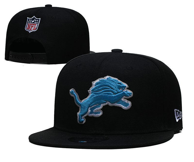 Detroit Lions Black Snapback Cap