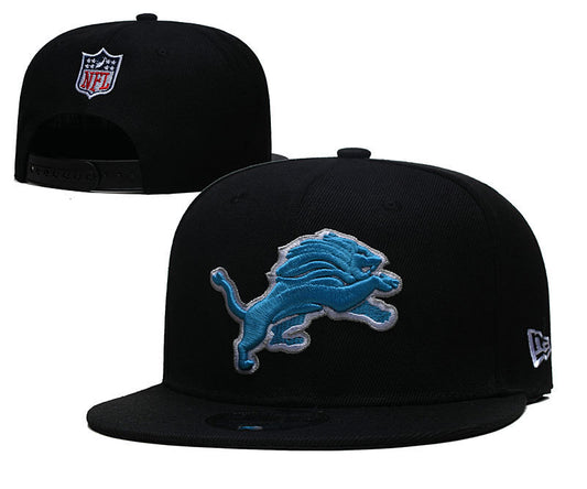 Detroit Lions Black Snapback Cap