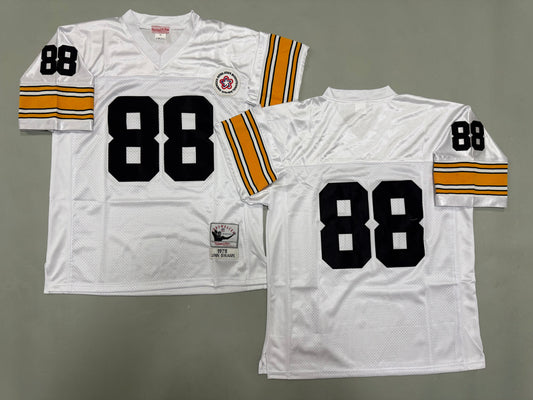 Mens Lynn Swann#88 white‌ Pittsburgh Steelers Vintage Throwback Jersey