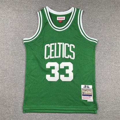 Youth Larry Bird Boston Celtics #33 Embroidered Jersey