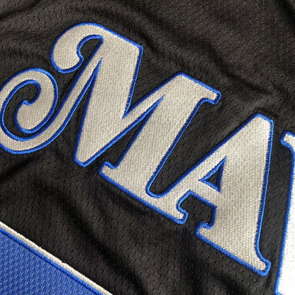 Dallas Mavericks Luka Dončić #77 Urban Black Throwback Jersey - Dense Embroidery